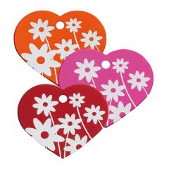 iMARC Large Pink Heart, Daisy Flower Köpek İsimliği