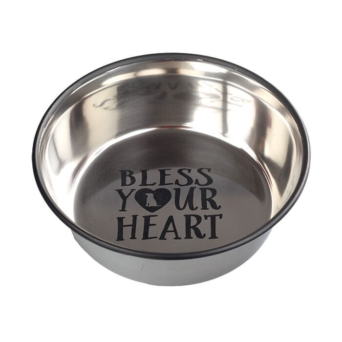 Oripet Standart Çelik Mama Kabı İçi Yazılı 1 PT 14 cm