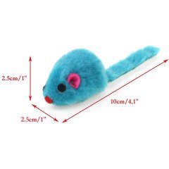 Polo Karışık Pastel Renkli Tüylü Peluş Fare Kedi Oyuncağı 5 cm 80 li