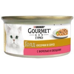 Purina Gourmet Gold Alabalık Sebze Kedi Yaş Mama 85 gr