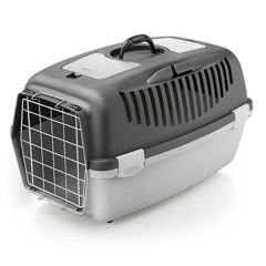 Stefanplast Gulliver 3 Metal Kapılı Kedi Köpek Taşıma Kafesi Koyu Gri