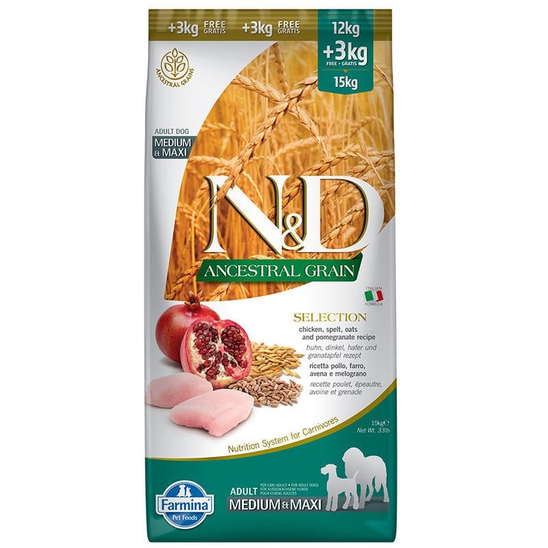 ND Ancestral Grain Medium Maxi Adult 15 kg Köpek Maması