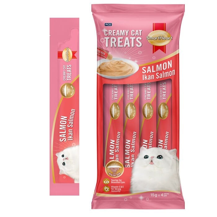 SmartHeart Somonlu Krema Kedi Ödülü 4 x 15 Gr 12 Paket