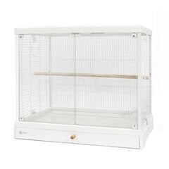 Dayang Üstten Açılır Cam Kafes 62  x 42 x 55 cm Beyaz