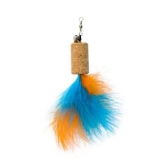 Eastland Mavi Tüylü Çıngıraklı Mantar Kedi Oyuncağı 4 x 2.2 cm