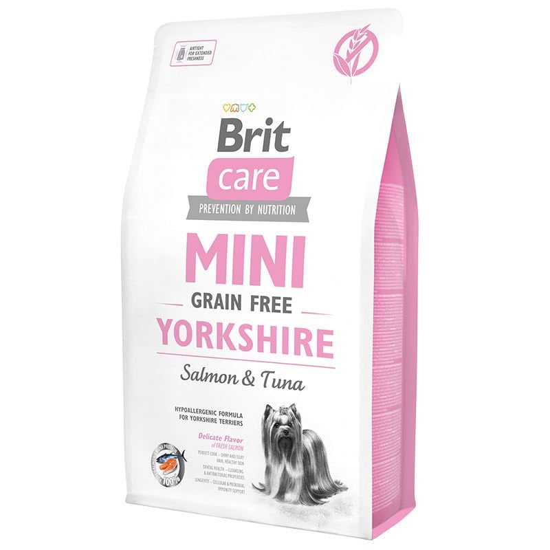 Yorkshire Terrier Köpek Maması Brit Care Mini Tahılsız Somonlu 2 Kg