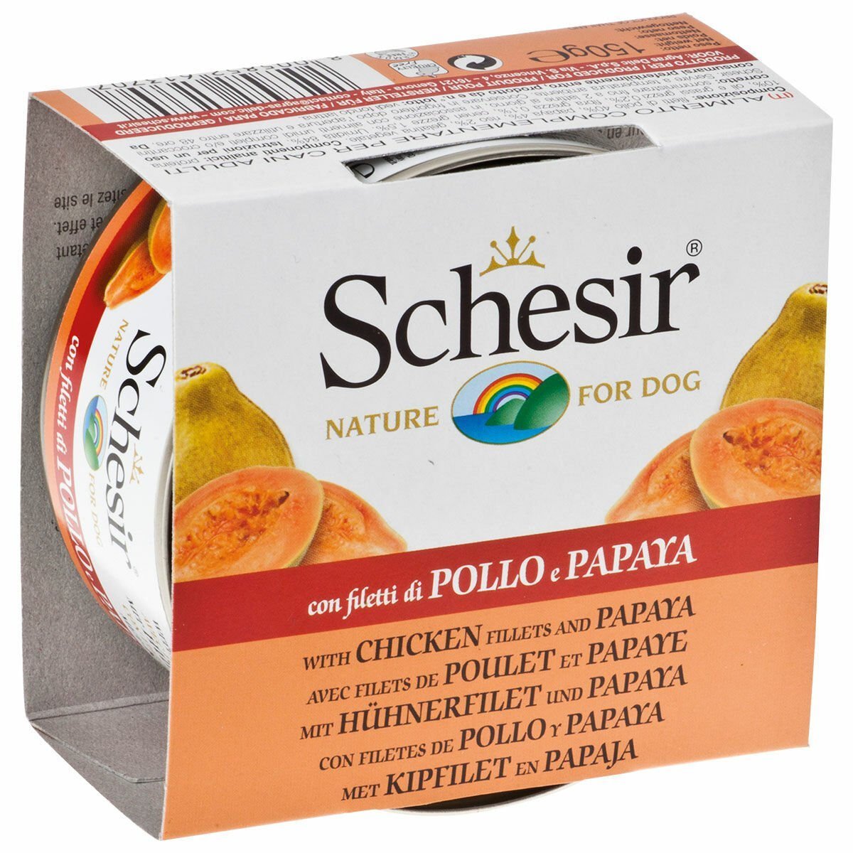 Schesir Nature Tavuk Ve Papayalı Konserve Köpek Maması 150 gr