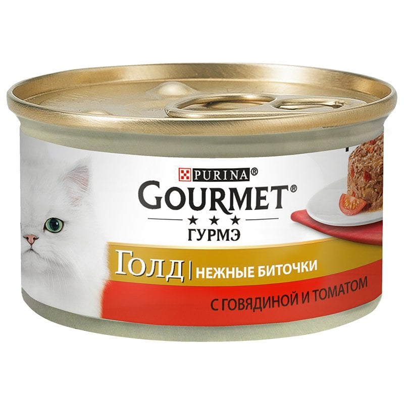 Gourmet Gold Savoury Cake Sığır Etli Domatesli Kedi Yaş Mama 85 gr