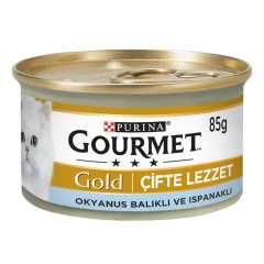 Purina Gourmet Gold Okyanus Balıklı Ispanaklı Kedi Yaş Mama 85 gr x 24 adet