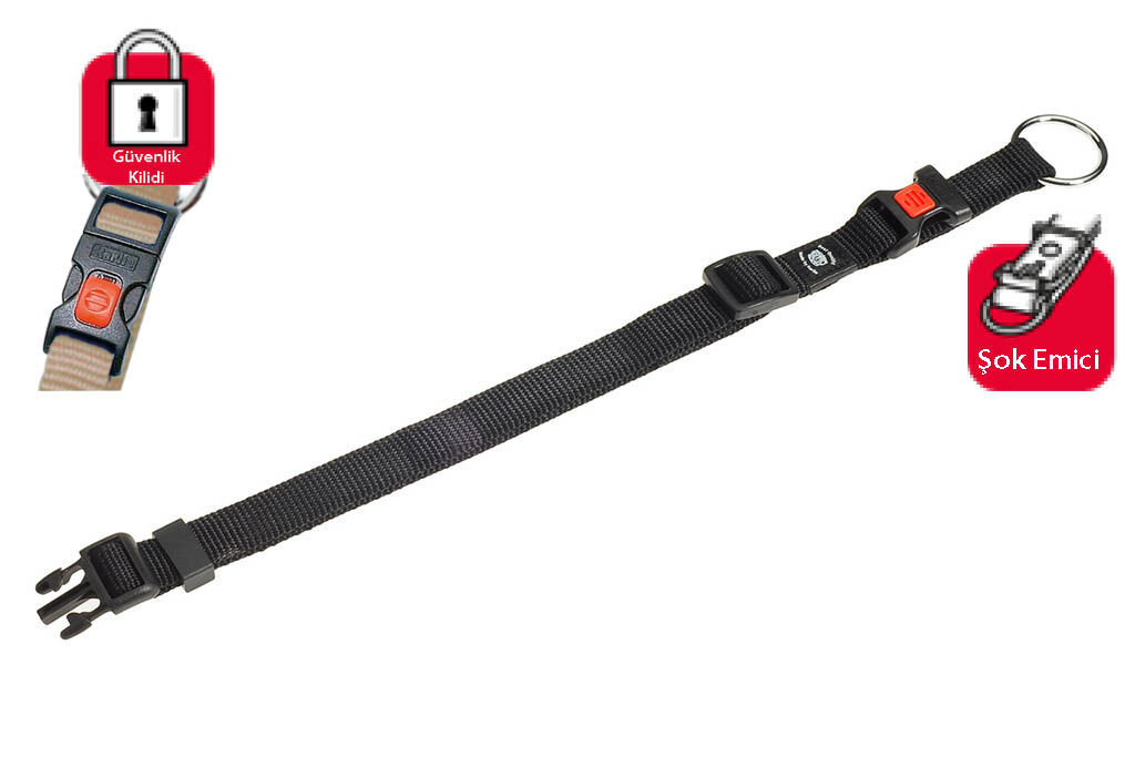 Karlie Siyah Kilitli Boyun Tasması S 30-45 Cm