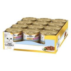 Purina Gourmet Gold Okyanus Balıklı Ispanaklı Kedi Yaş Mama 85 gr x 24 adet