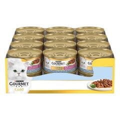 Purina Gourmet Gold Okyanus Balıklı Ispanaklı Kedi Yaş Mama 85 gr x 24 adet