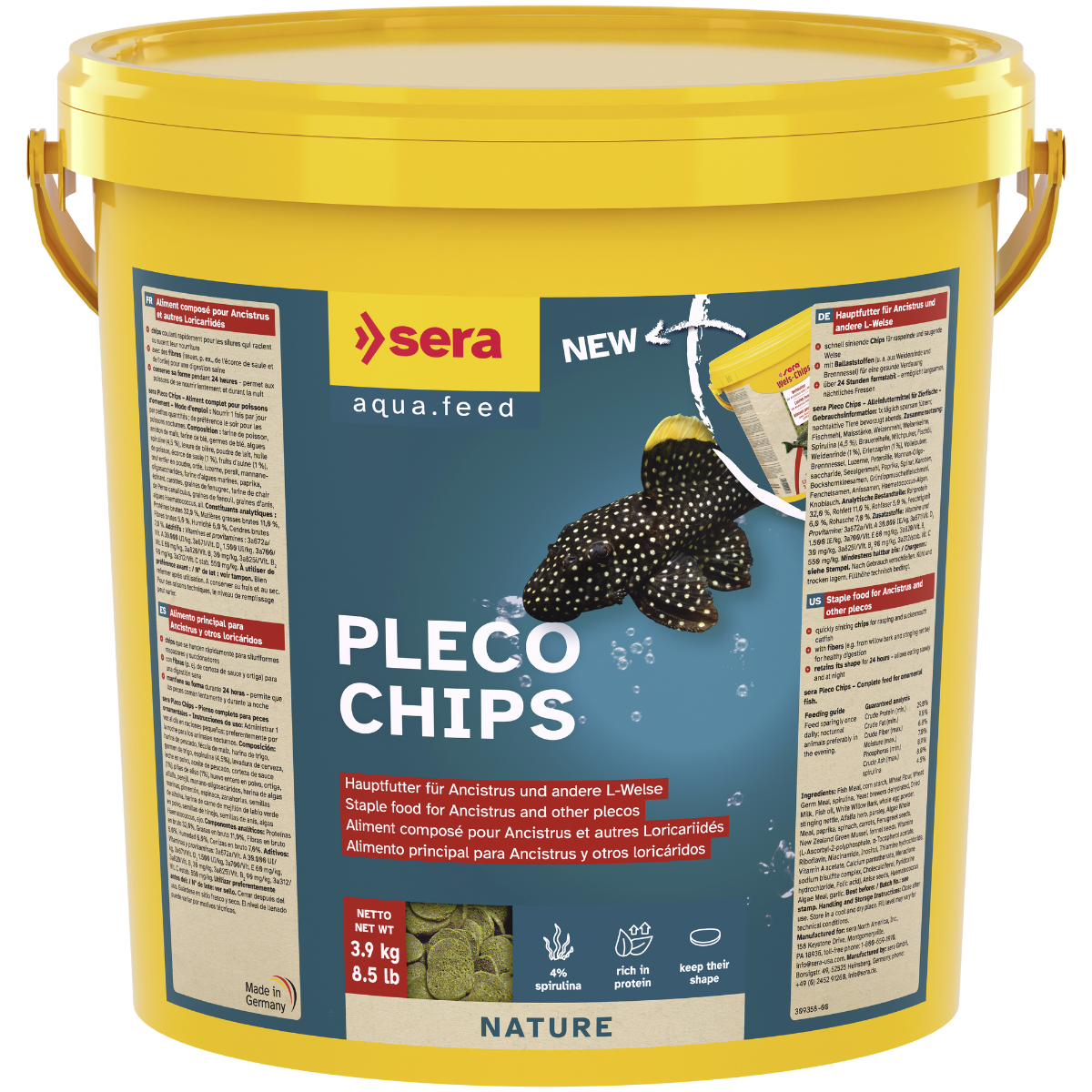 Sera Nature Pleco Chips 10 L 3,9 kg