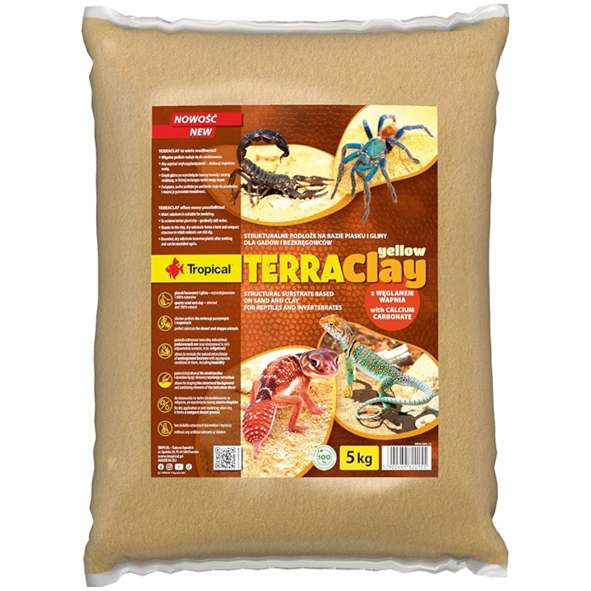 Tropical Terraclay Yellow Çöl Teraryumu Taban Kumu 5 Kg