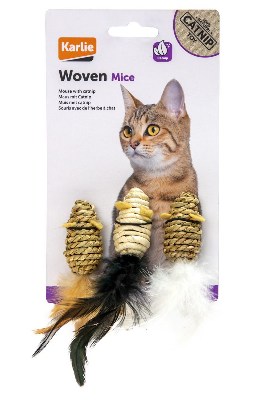 Karlie Doğal Fare Kedi Oyuncağı Set 3 Adet 5 Cm
