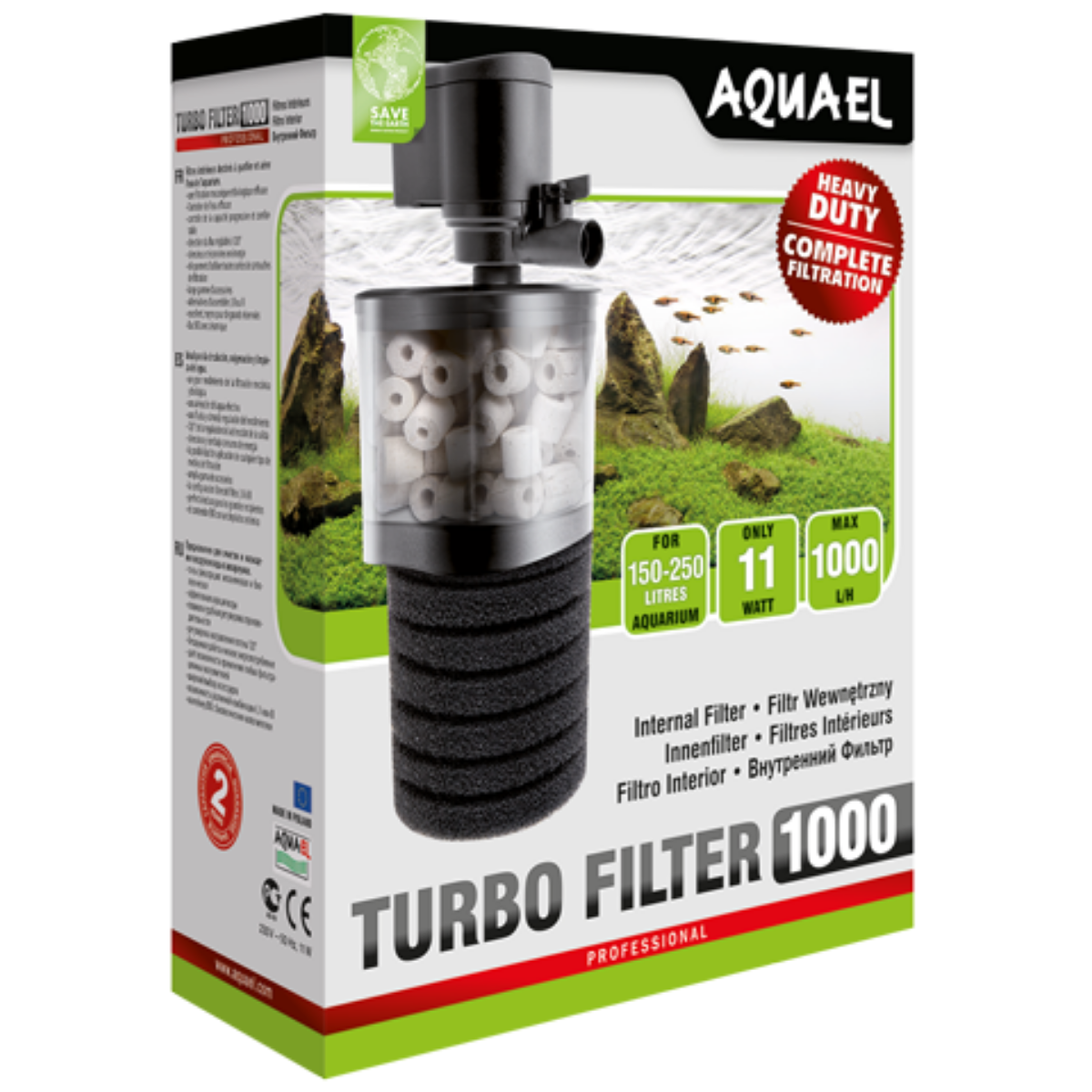 Aquael Turbo Filter 1000 İç Filtre 1000 L/Saat