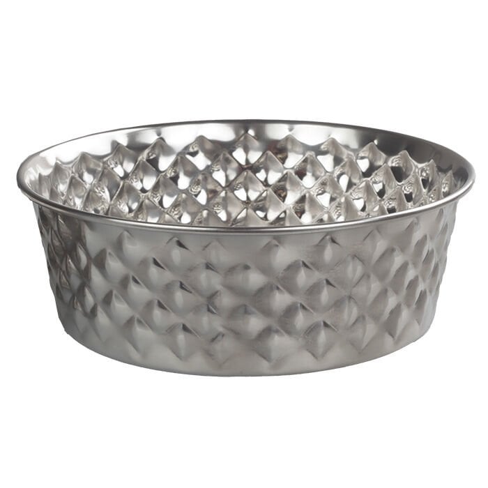 Oripet Elmas Desen Çelik Mama Kabı 21 cm