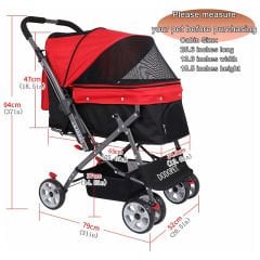 Dodopet Pet Kedi Köpek Arabası Mavi 25 Kg TC-139