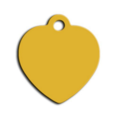Dalis Pet Tag - Küçük Kalp Kedi Ve Köpek Künyesi Sarı