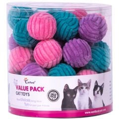 Eastland Çıngıraklı Peluş İpli Top-çap 4 Cm 42'li Kedi Oyuncağı