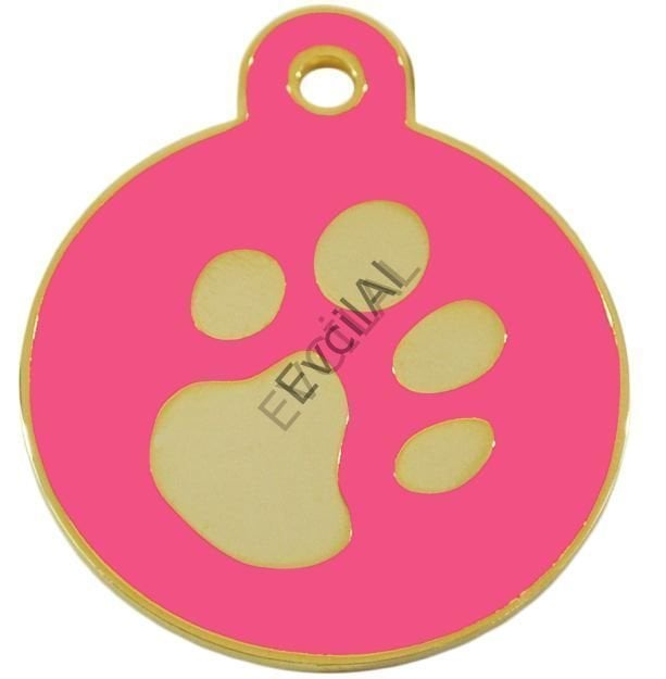 Imarc Kedi Köpek İsimlik Büyük Daire Pembe Daire Elegance