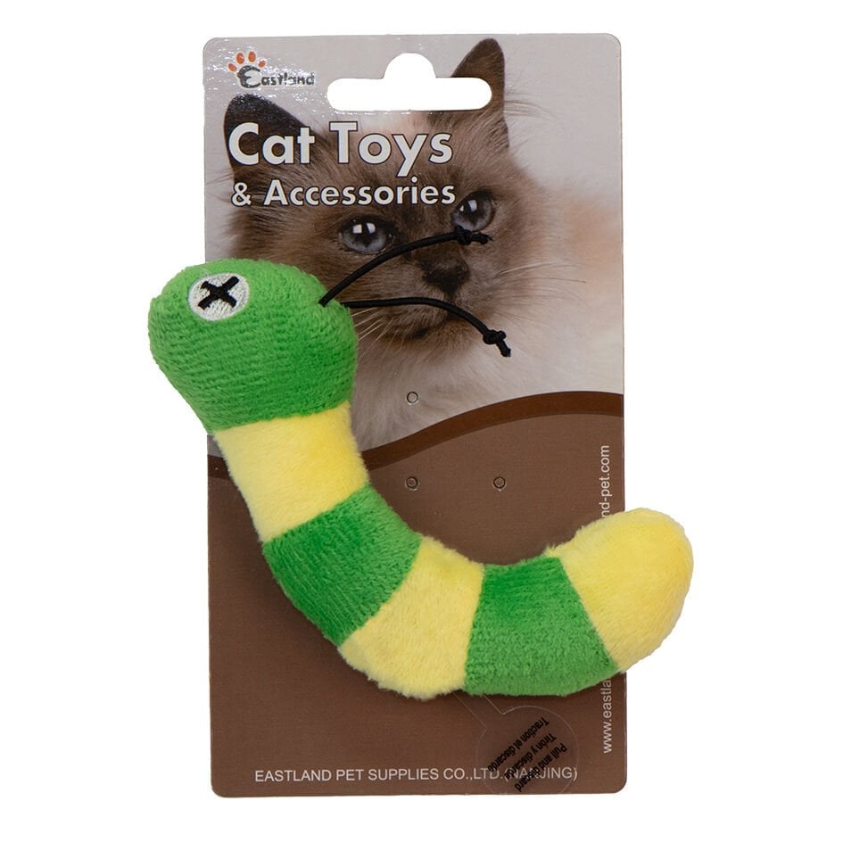 Eastland Catnipli Peluş Dijital Sesli Tırtıl 13 cm Kedi Oyuncağı