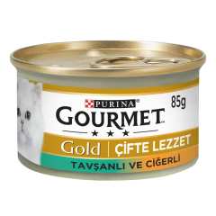 Purina Gourmet Gold Tavşanlı Ciğerli Konserve Kedi Maması 85 gr x 24 Adet
