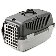 Stefanplast Gulliver 1 Plastik Kapılı Kedi Köpek Taşıma Çantası Gri