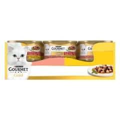 Purina Gourmet Parça Etli Somonlu Tavuklu Kedi Yaş Mama 85 gr x 24 Adet