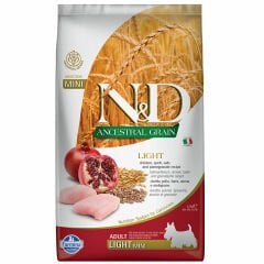 N-D Düşük Tahıllı Tavuklu Narlı Light Mini Adult 2,5 kg Köpek Maması