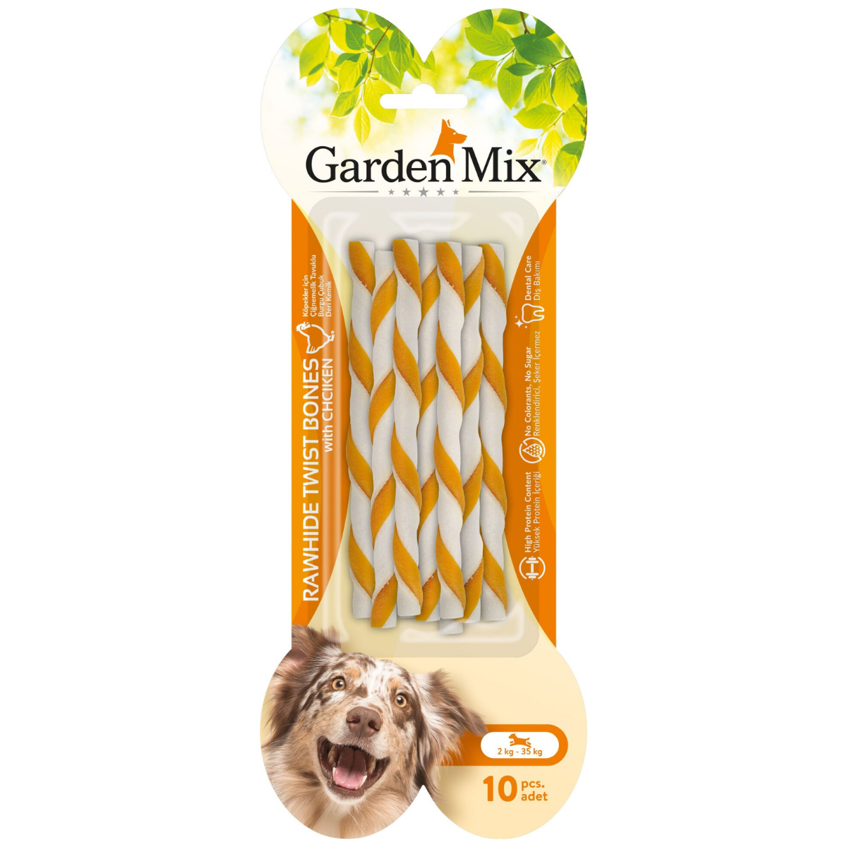 Garden Mix Tavuklu Burgu Çubuk Kemik 10'lu