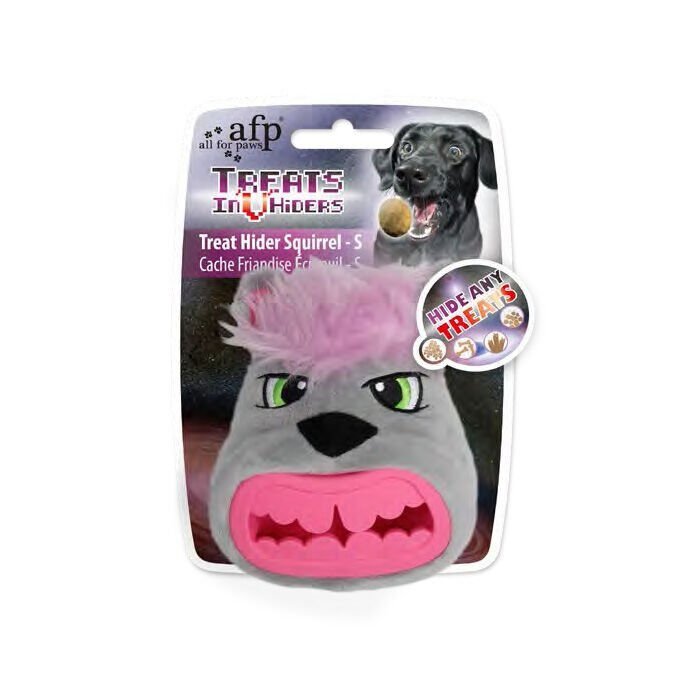 AFP Ödül Hazneli Peluş Sincap Kafa Köpek Oyuncağı 12 x 8 x 4,5 Cm