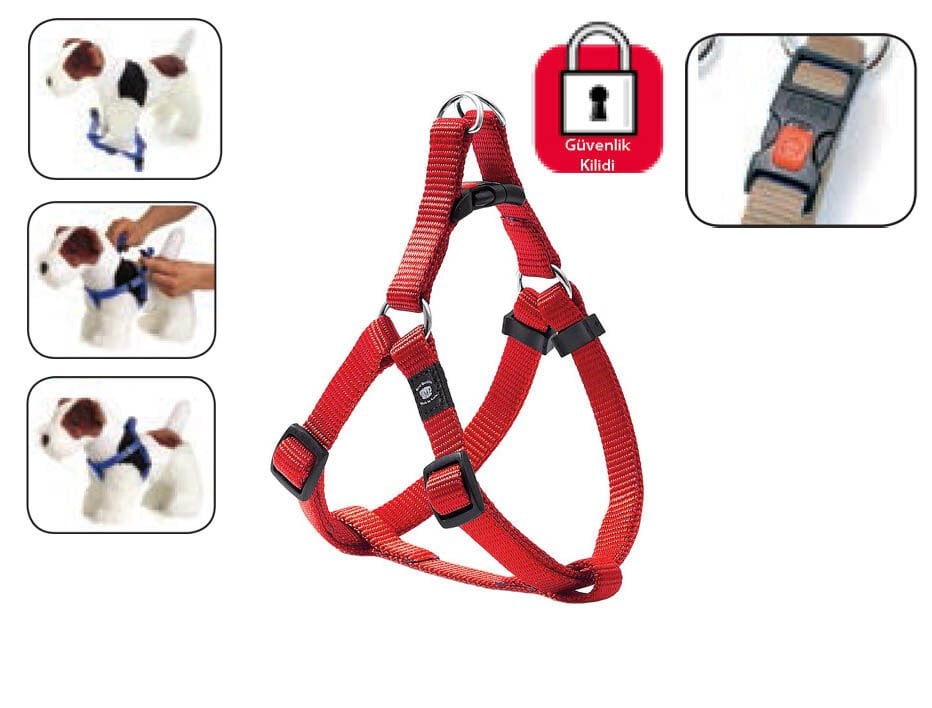 Karlie Kırımız Kilitli Göğüs Tasması M 40-70 Cm