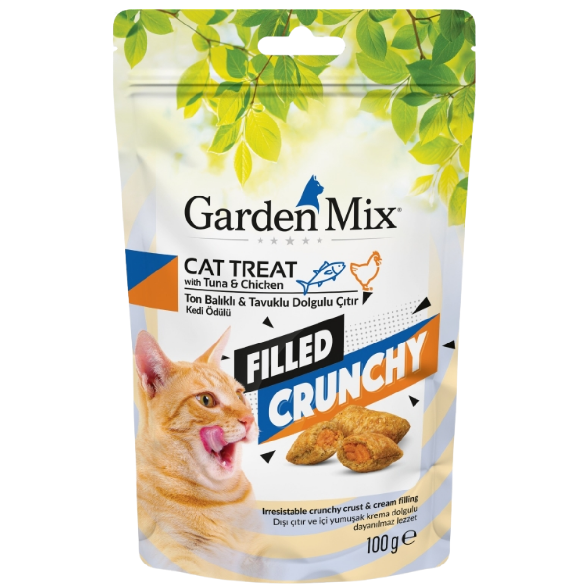 Gardenmix Ton Balıklı Ve Tavuklu İçi Dolgulu Kedi Ödülü 100 Gr