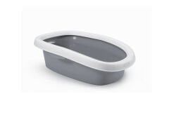 Stefanplast Sprint 10 Açık Kedi Tuvaleti Beyaz Gri