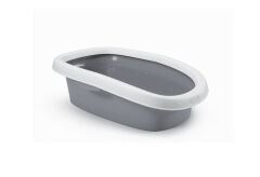Stefanplast Sprint 10 Açık Kedi Tuvaleti Beyaz Gri