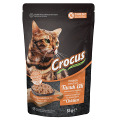 Crocus Tahılsız Kedi Tavuklu Yaş Mama 85 gr