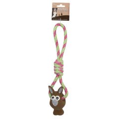 Eastland Düğümlü Stres İpli Peluş Eşek 42 cm Köpek Oyuncağı