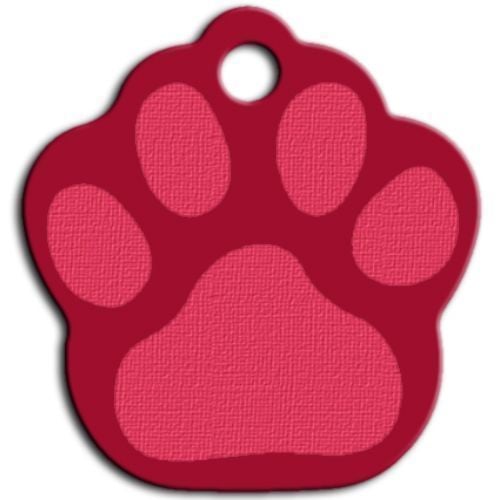 Dalis Pet Tag - Büyük Pati Köpek Künyesi Kırmızı