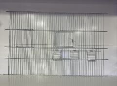 Kuş Kafesi Ön Teli 40 x 60cm Krom Galvaniz