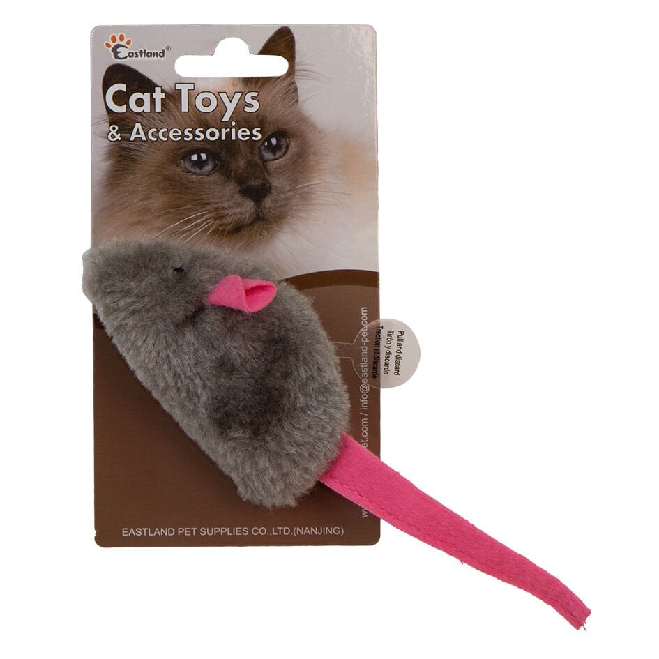 Eastland Catnipli Peluş Dijital Sesli Fare 8 cm Kedi Oyuncağı
