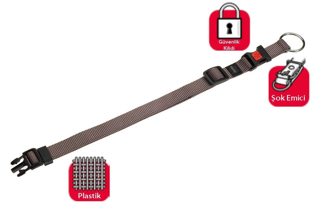 Karlie Gri Kilitli Boyun Tasması M 40-55 Cm