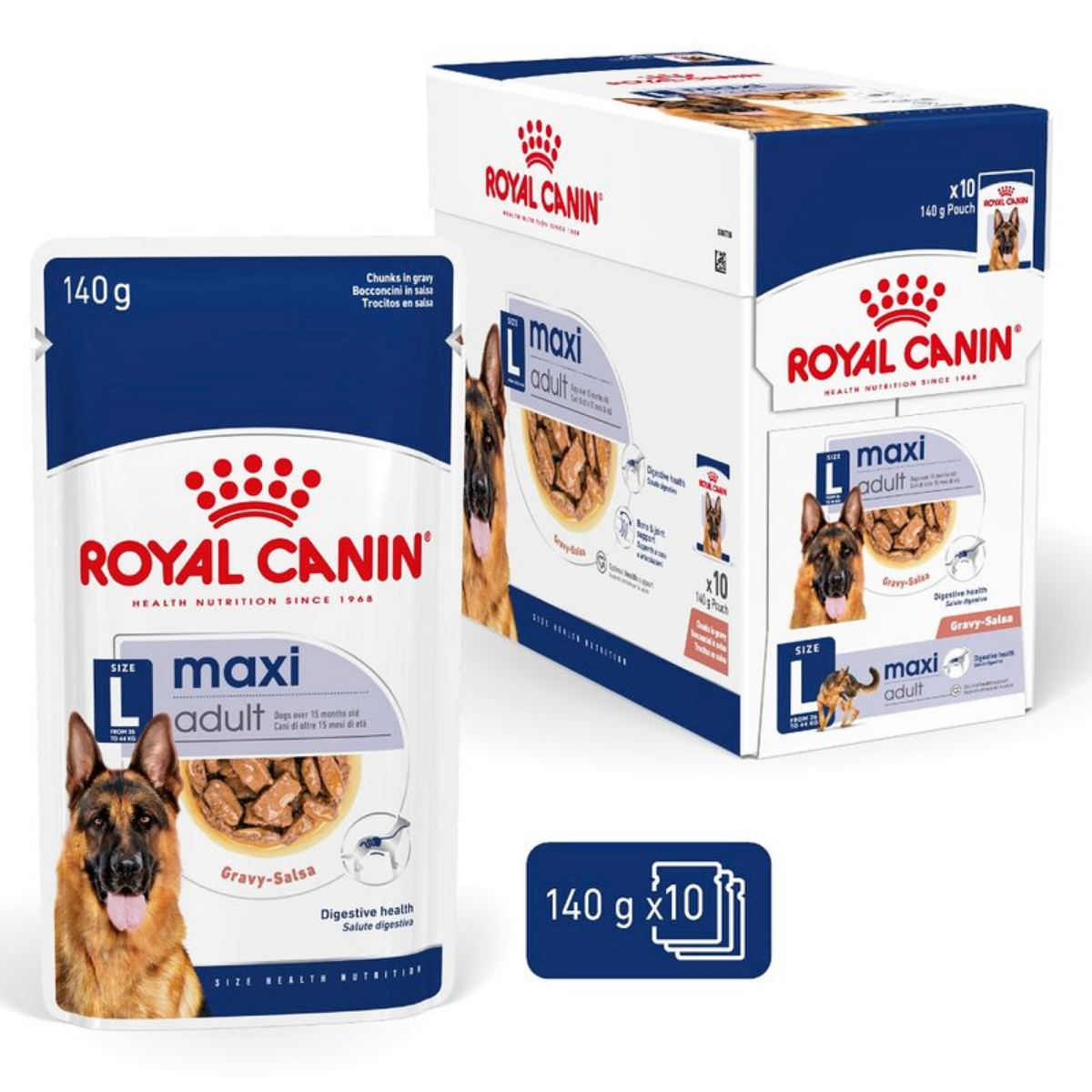 Royal Canin Maxi Adult Pouch 140 gr x 10 Adet