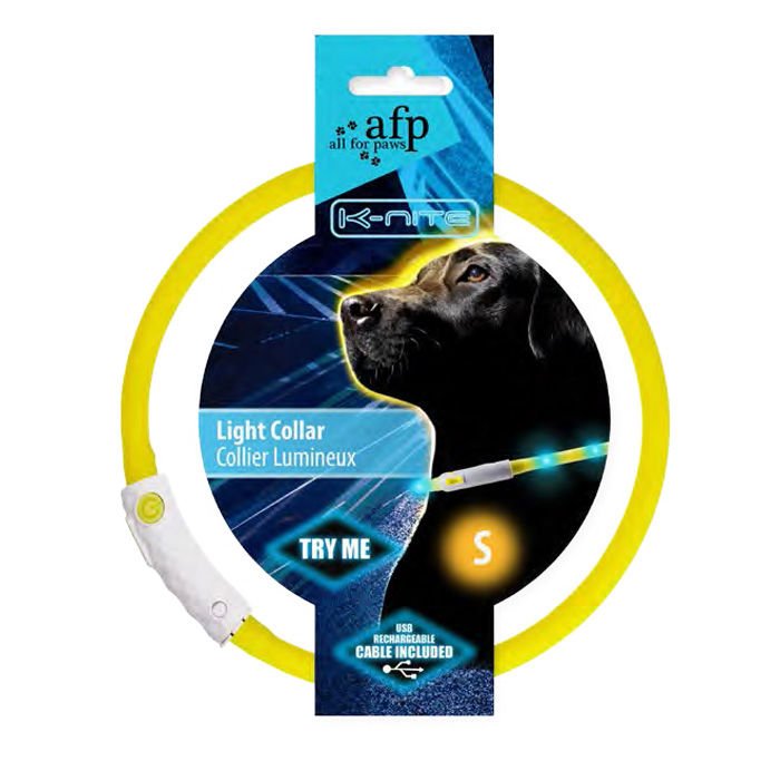AFP K-Nite USB Şarjlı LED Işıklı Köpek Tasması Large 28 x 28 x 2 Cm