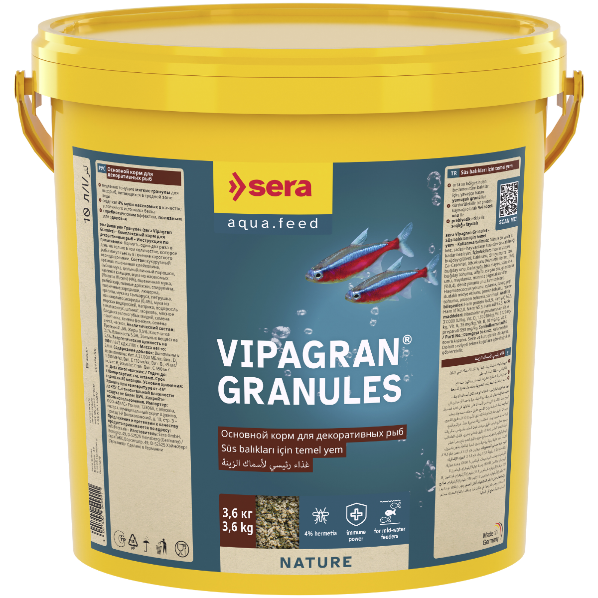 Sera Nature Vipagran Granules 10 L 3600 gr