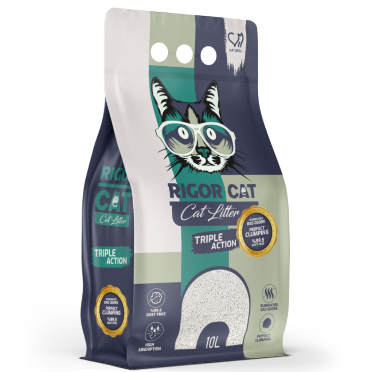 Rigor Cat Natural Bentonit Kedi Kumu 10 Litre