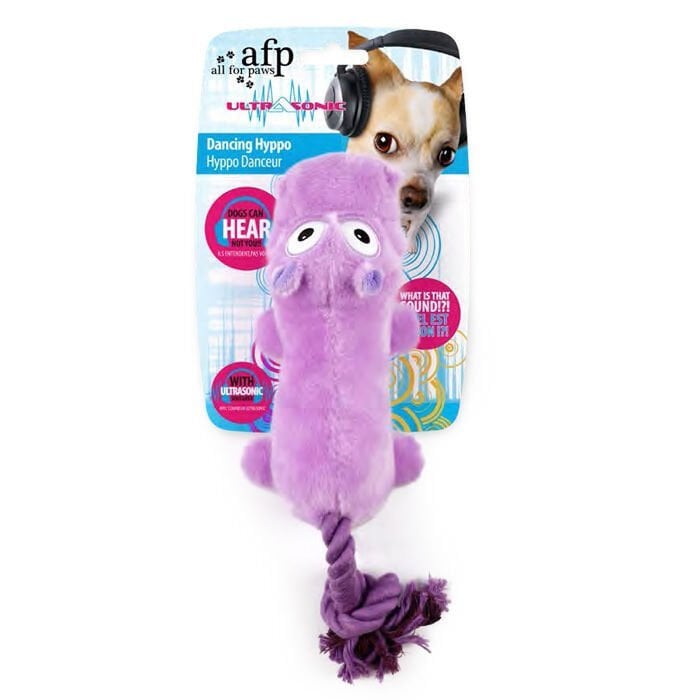 AFP Ultrasonik Sesli Hippo Peluş Köpek Oyuncağı 36 x 12 x 8,6 Cm