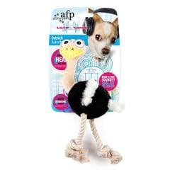 AFP Ultrasonik Sesli Devekuşu Peluş Köpek Oyuncağı 28,5 x 18,5 x 9 Cm