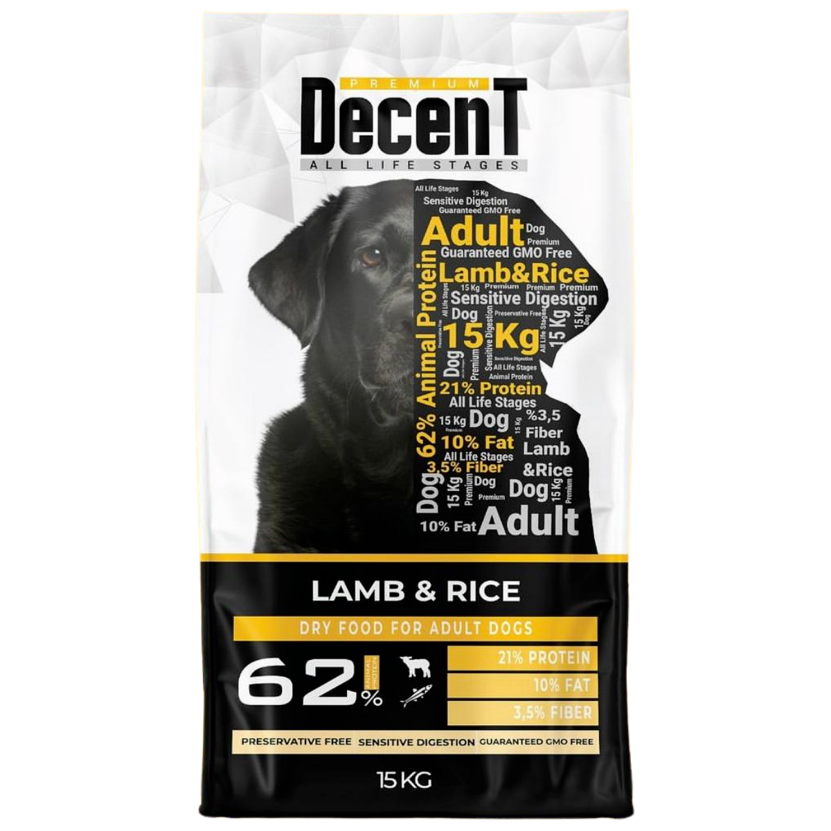 Decent Kuzu Etli Yetişkin Köpek Maması 15 Kg