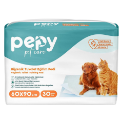 Pepy Pet Care Kaydırmaz Bantlı Tuvalet Eğitim Pedi 60 x 90 cm 30 lu
